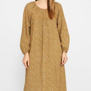 Oak + Fort Floral Brown Maxi Dress (Med)